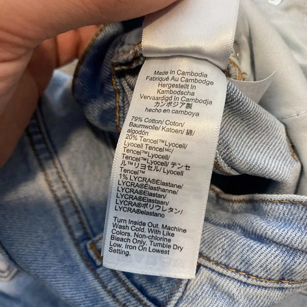 J.Crew‎ Jeans Womens 28 Light Blue 10in High-Rise Skinny Distressed Raw Hem